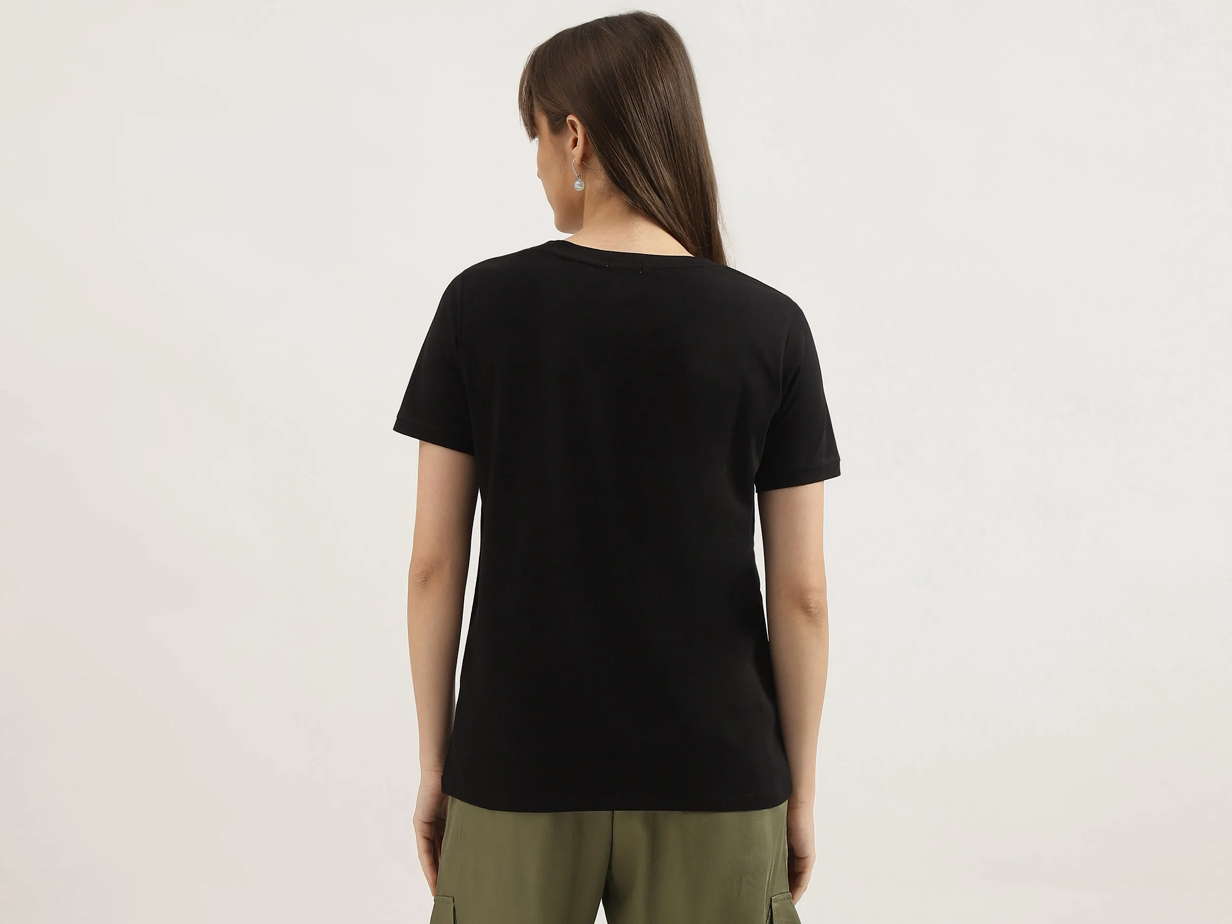 Regular Fit Round Neck Solid T-shirts