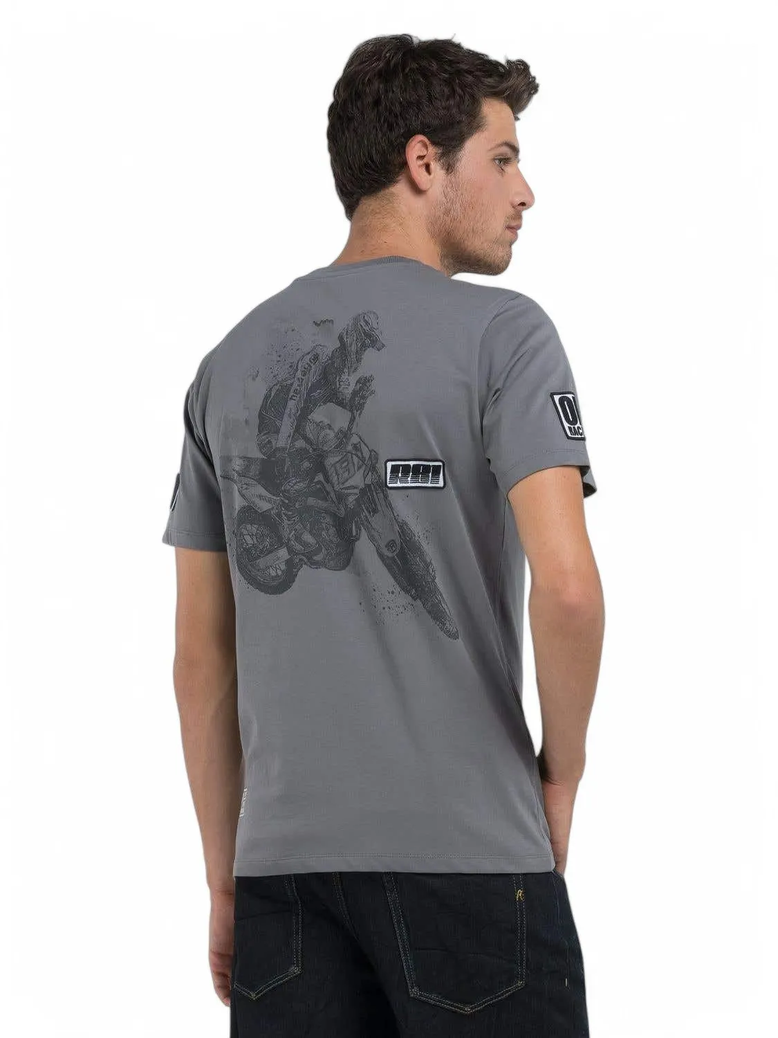 Replay Mens Grey Rider T-shirt
