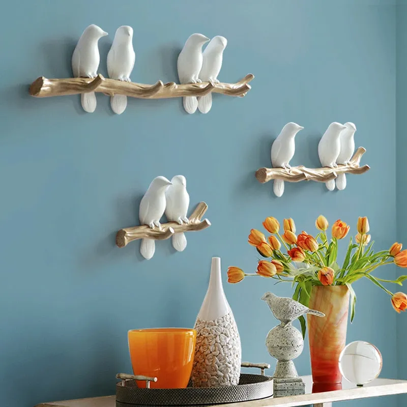 Resin Bird Wall Decoration Hanger Holder