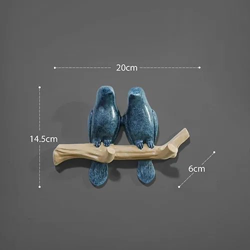 Resin Bird Wall Decoration Hanger Holder