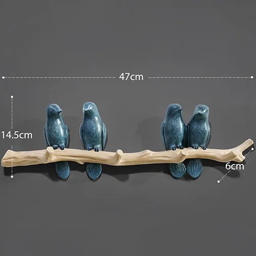 Resin Bird Wall Decoration Hanger Holder
