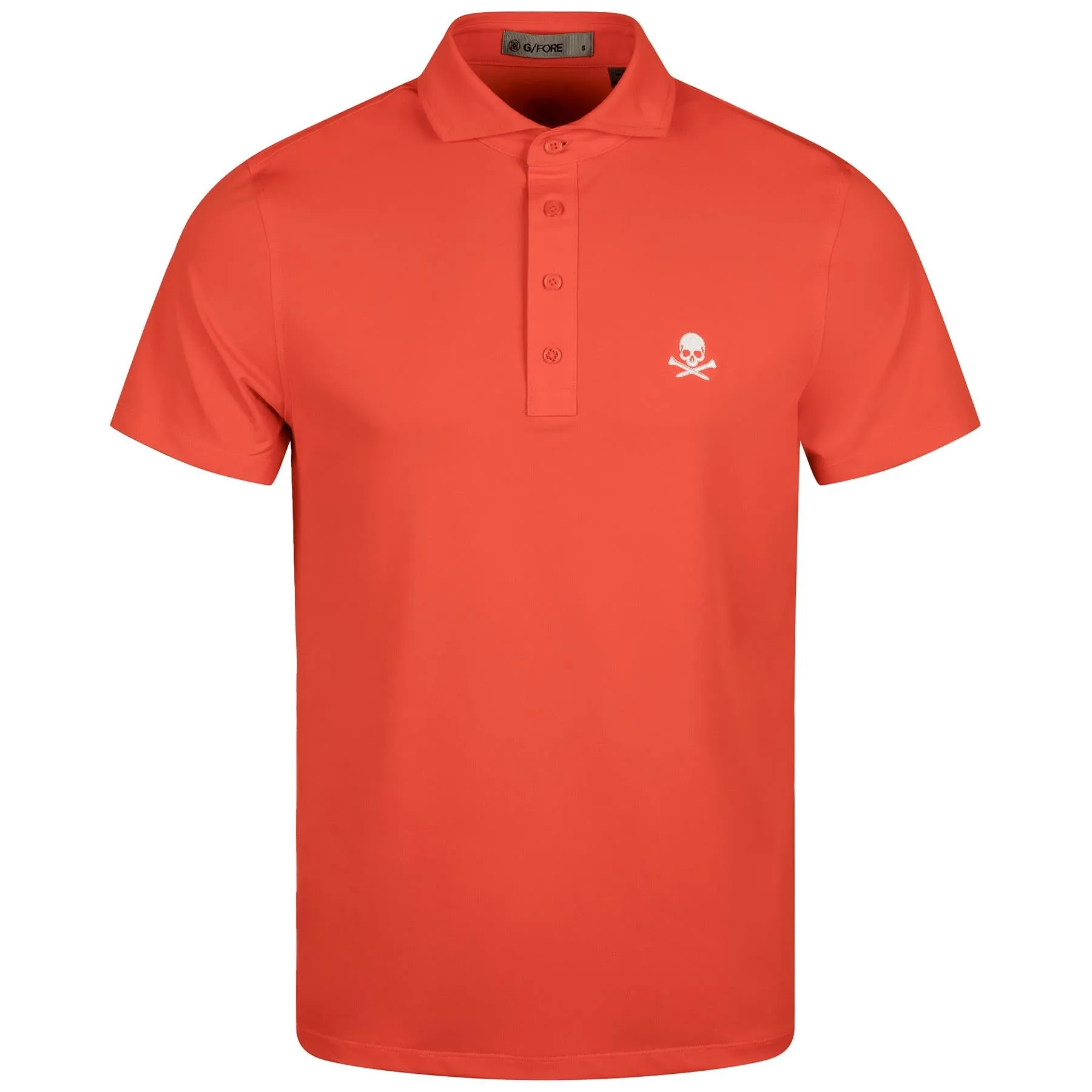 Rib Gusset Skull & Tees Tech Pique Polo Poppy