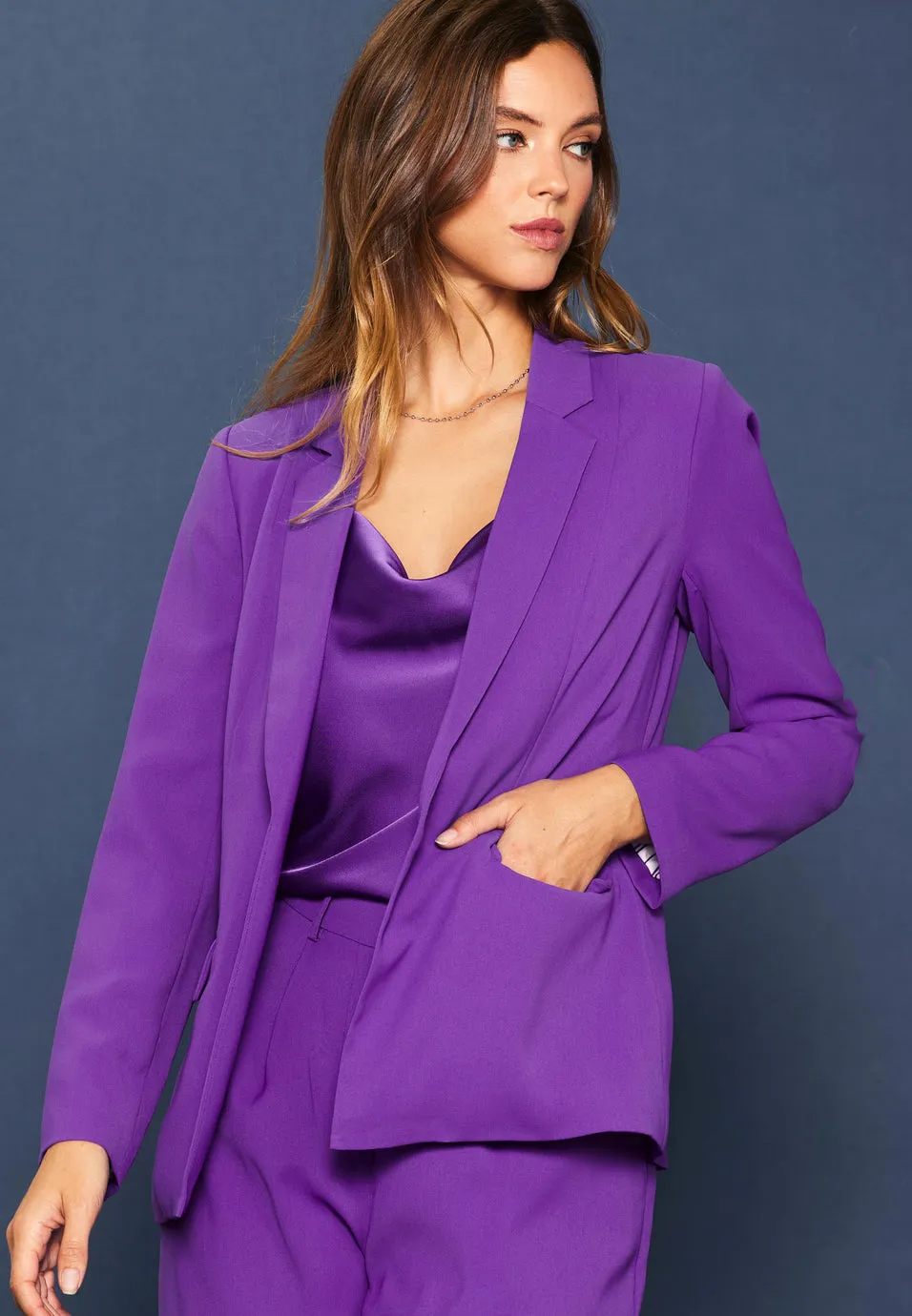 Rich Violet Boyfriend Blazer