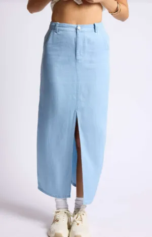 Ridge Denim Midi Skirt