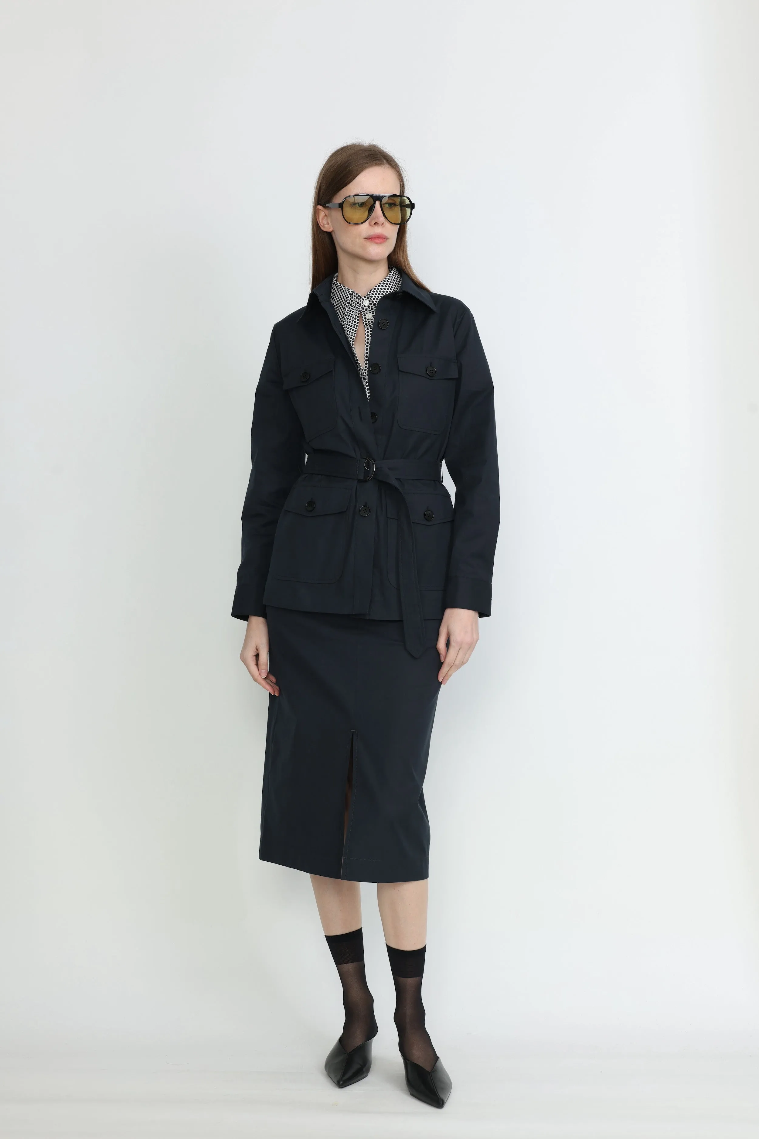 Rolle Shirt Jacket in Charcoal Black