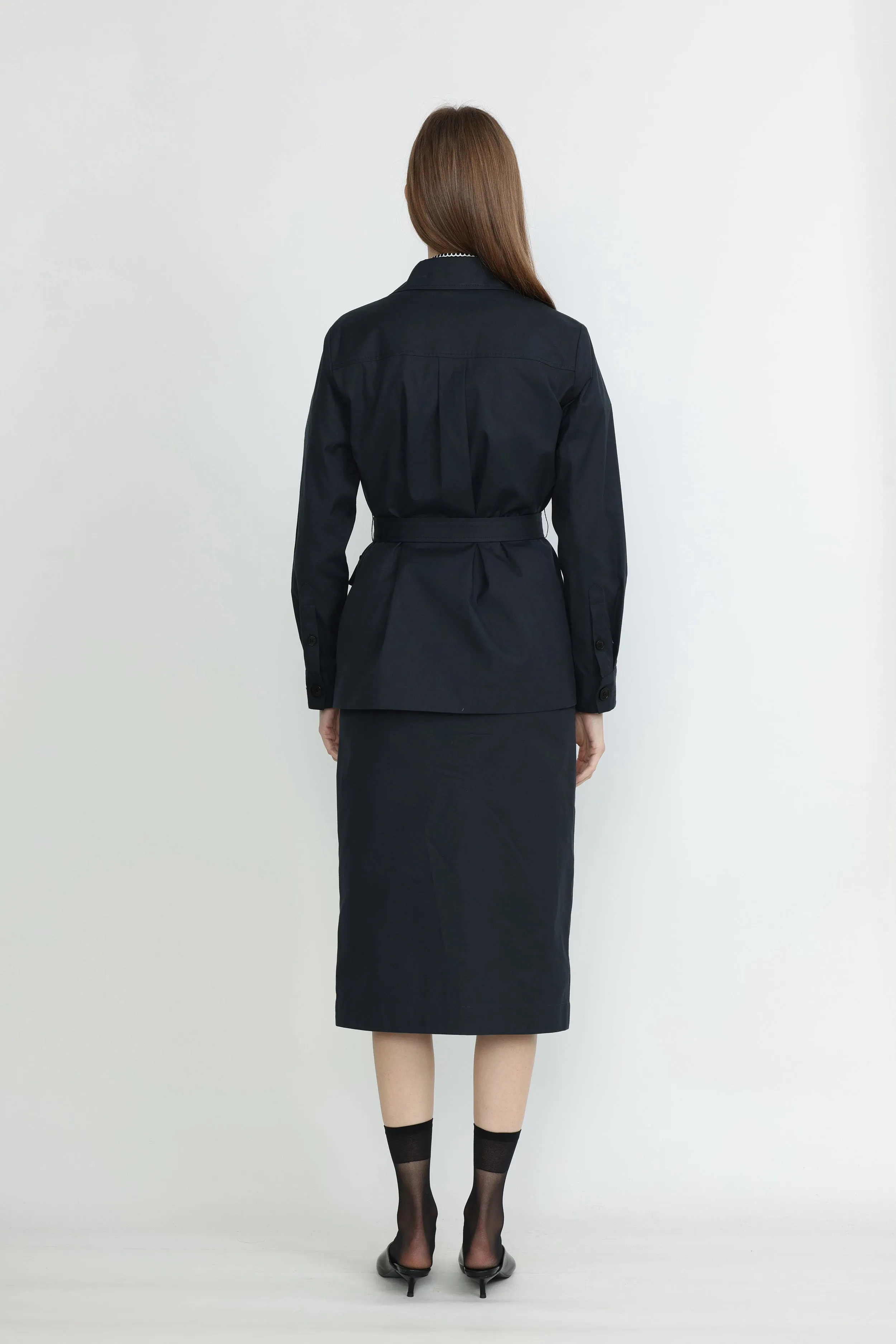 Rolle Shirt Jacket in Charcoal Black