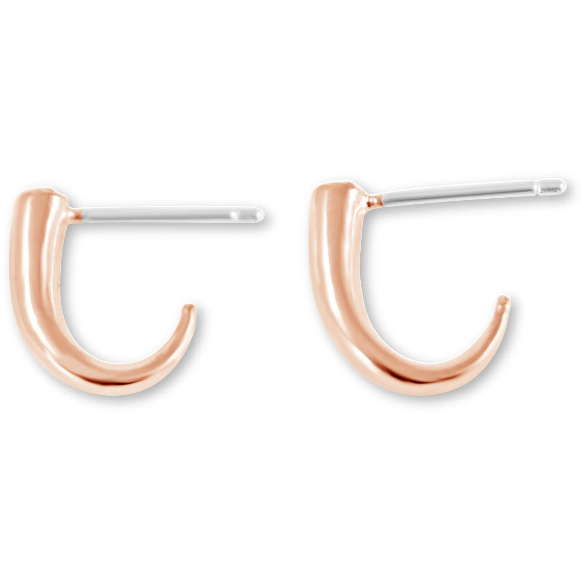 Rose Gold Tusk Hoops