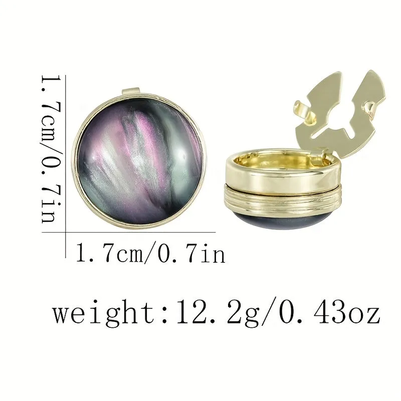 Round Alloy Button Sleeve Fastener Vintage Novelty for Casual Shirt