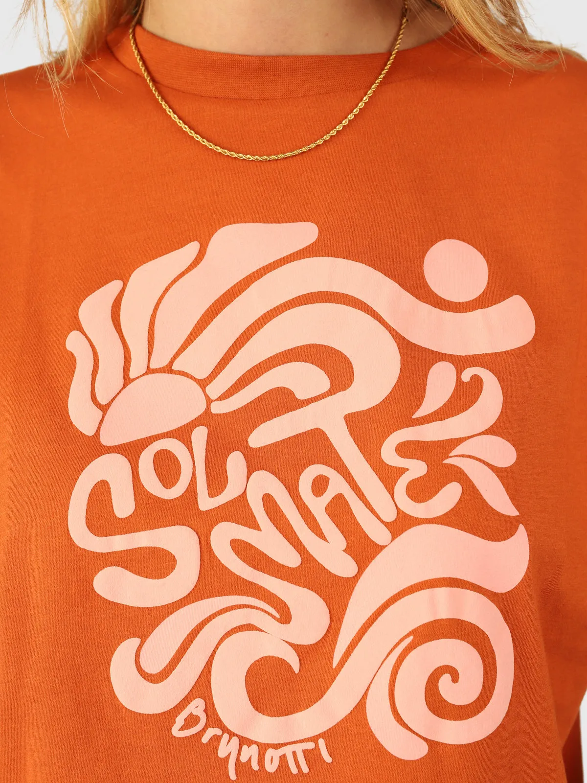 Saeda Women Boxy T-shirt | Chestnut