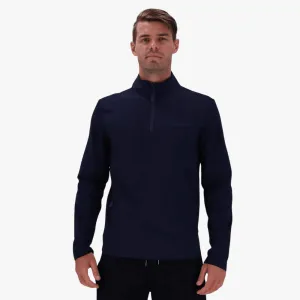 Salomon Mens Run Mid Quater Zip Sweater Midnight Blue