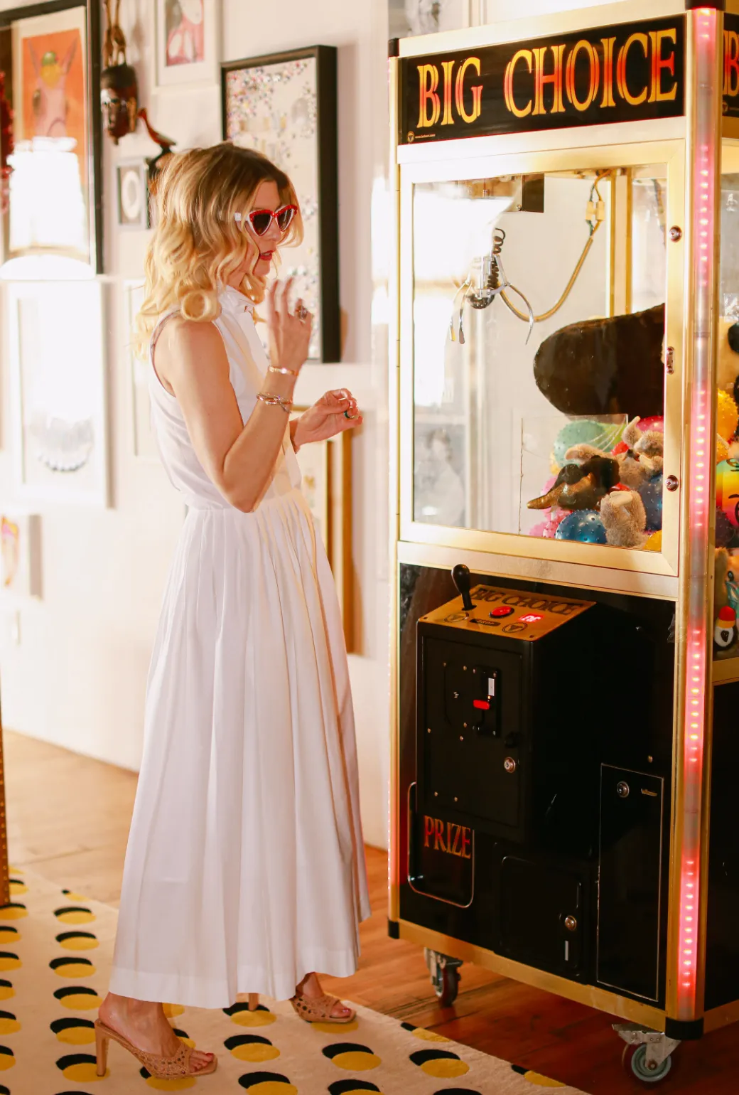 SAMPLE - Sleeveless Placket Front Shirtdress - White Poplin