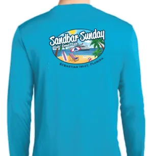 Sandbar Sunday Sport-Tek Mens Long Sleeve Competitor in Atomic Blue