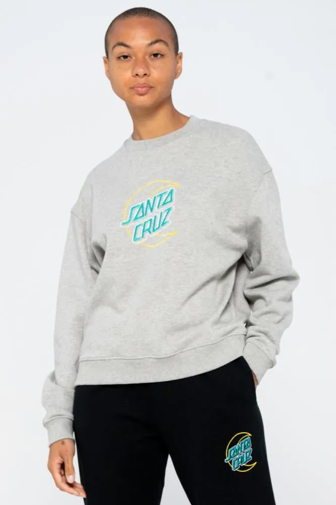 Santa Cruz Crew Empty Moon Dot Crew - Heather Grey