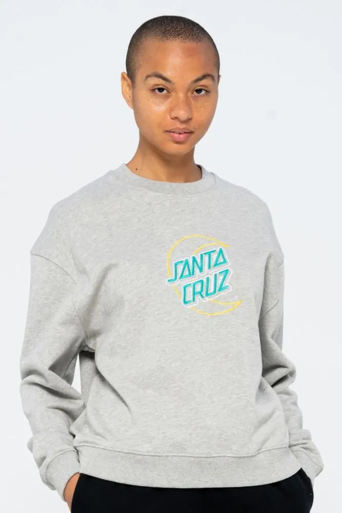 Santa Cruz Crew Empty Moon Dot Crew - Heather Grey