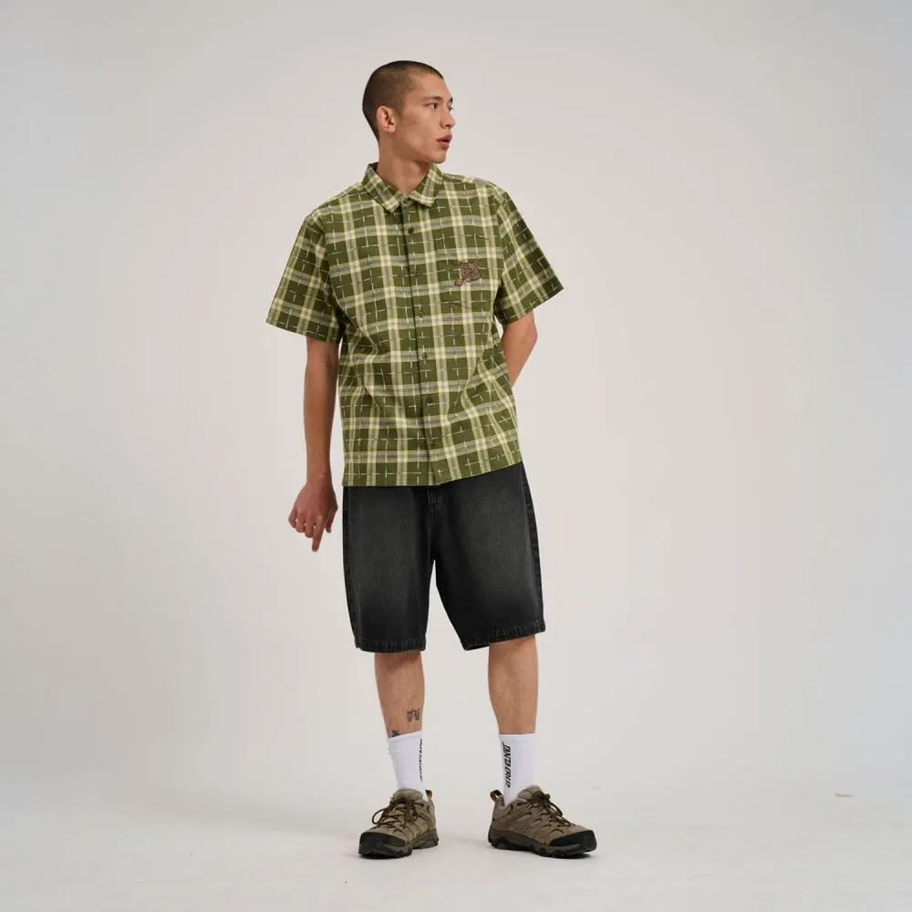 Santa Cruz Shirt Braun Great Outdoors SS Shirt - Iguana Check