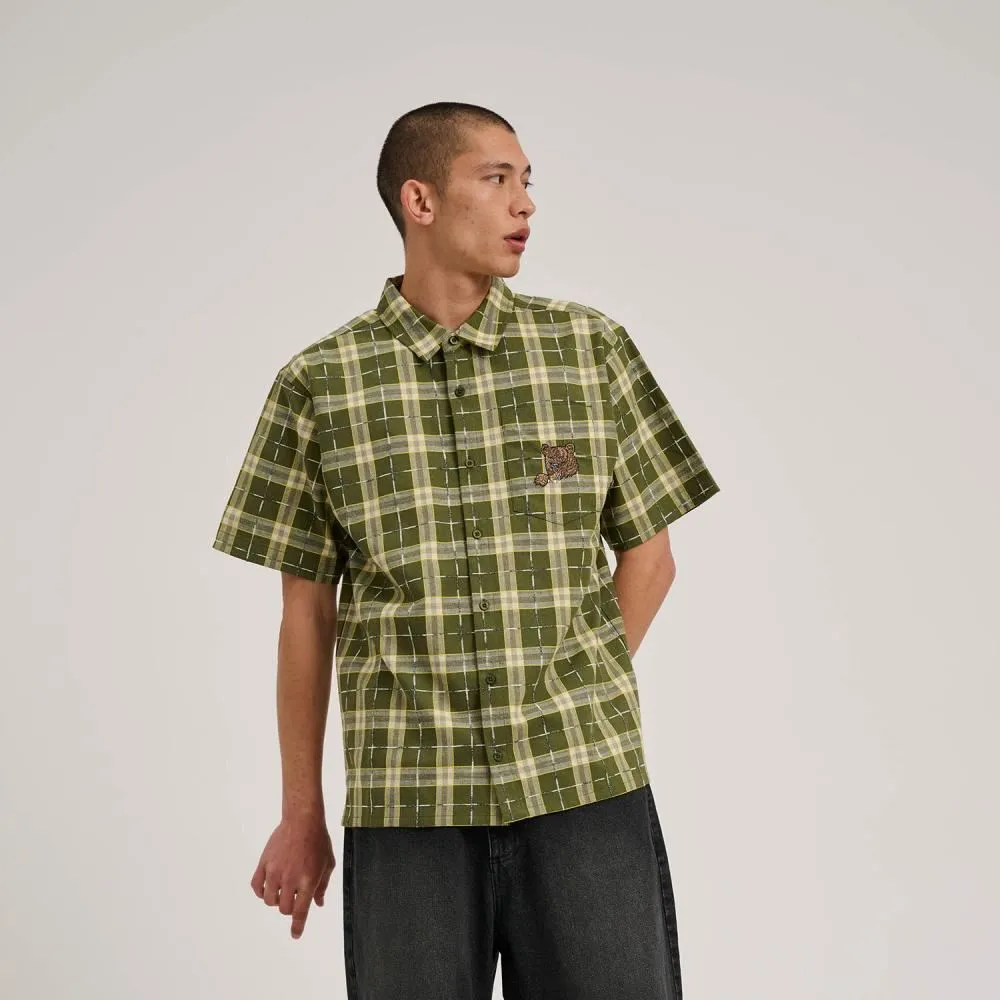 Santa Cruz Shirt Braun Great Outdoors SS Shirt - Iguana Check