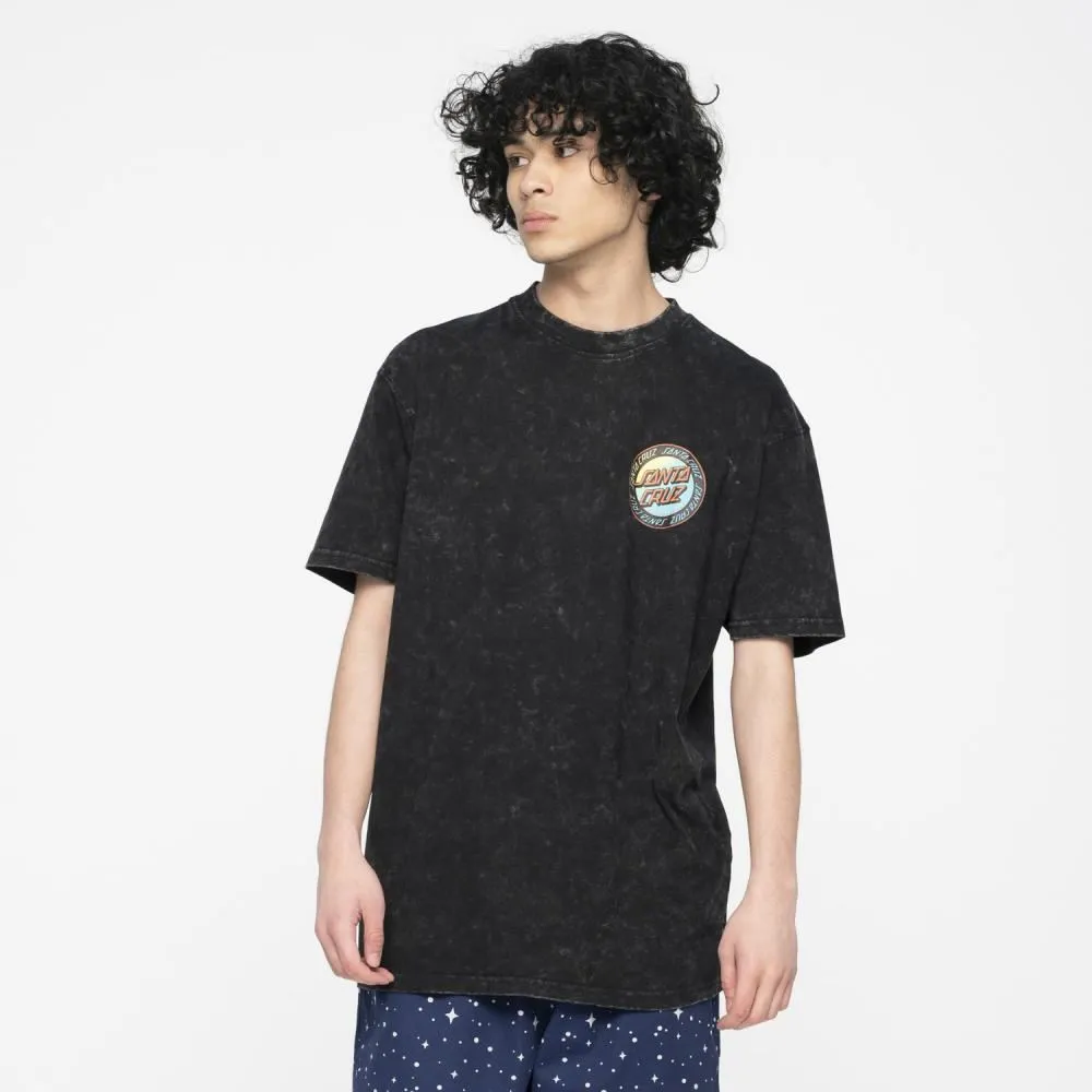 Santa Cruz T-Shirt Loud Ringed Dot T-Shirt - Black Acid Wash