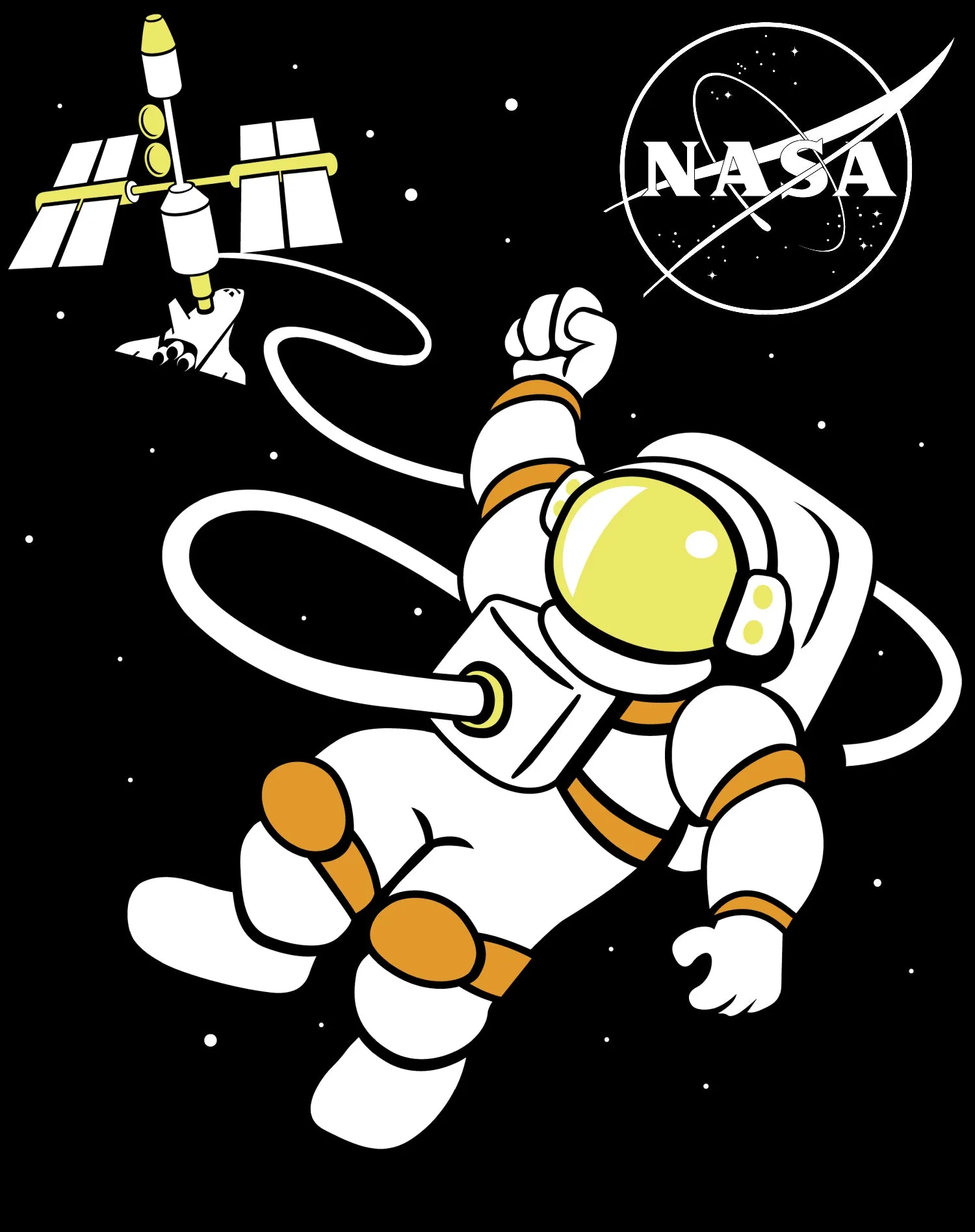 Science Space NASA Astronaut Shuttle Rocket Nerd Geek Chic Official Youth T-shirt