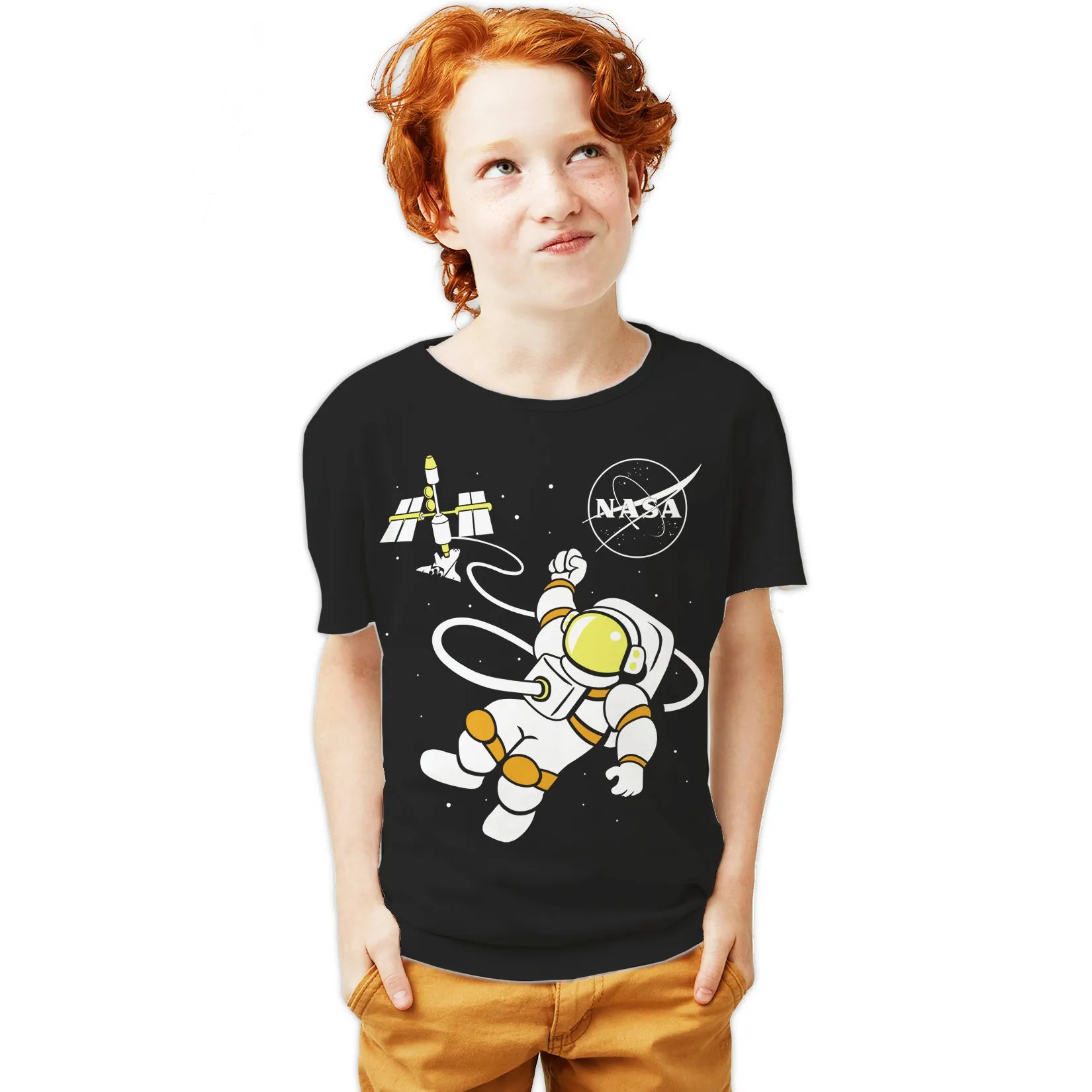 Science Space NASA Astronaut Shuttle Rocket Nerd Geek Chic Official Youth T-shirt