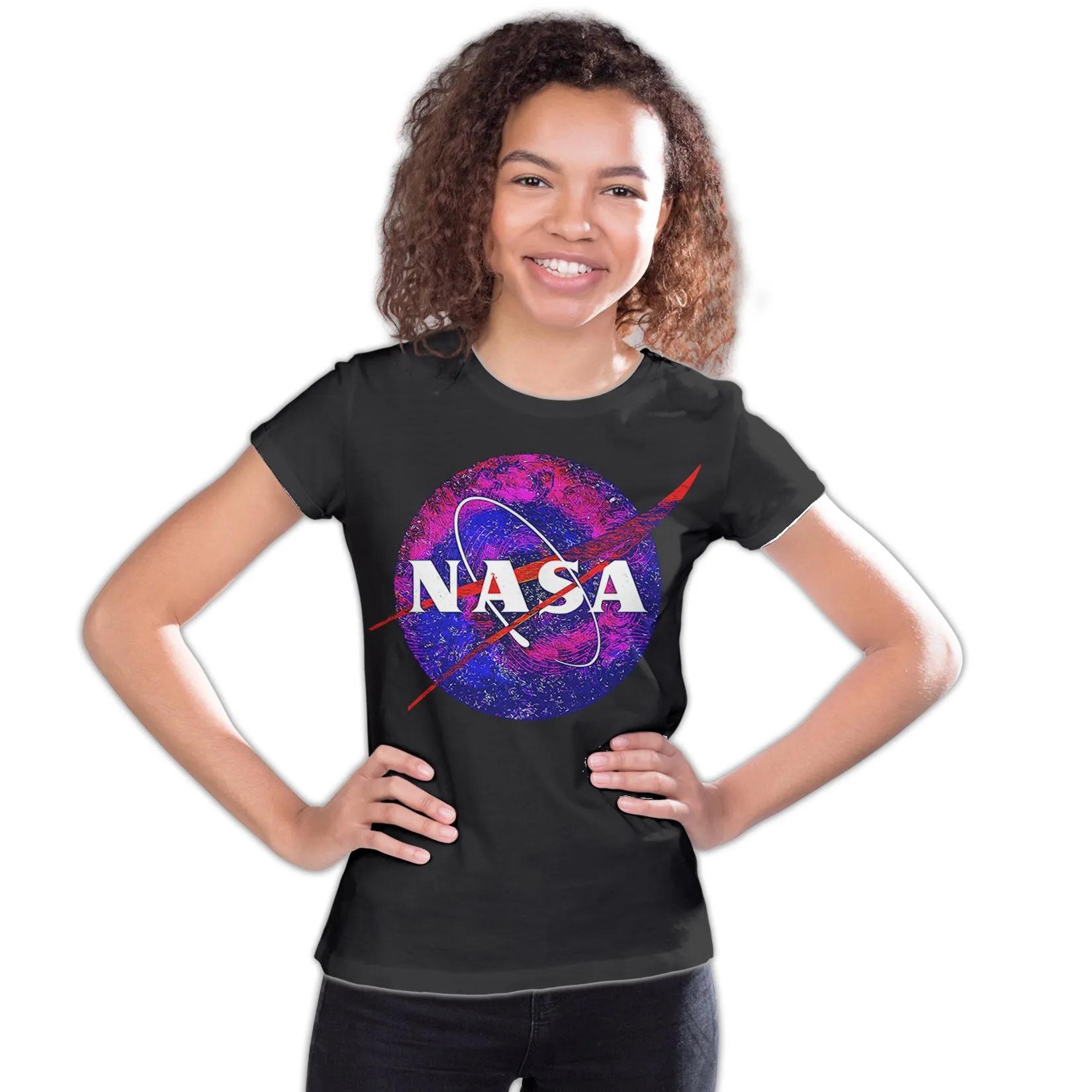 Science Space NASA Logo Classic Planet Galaxy Nerd Geek Chic Official Youth T-shirt