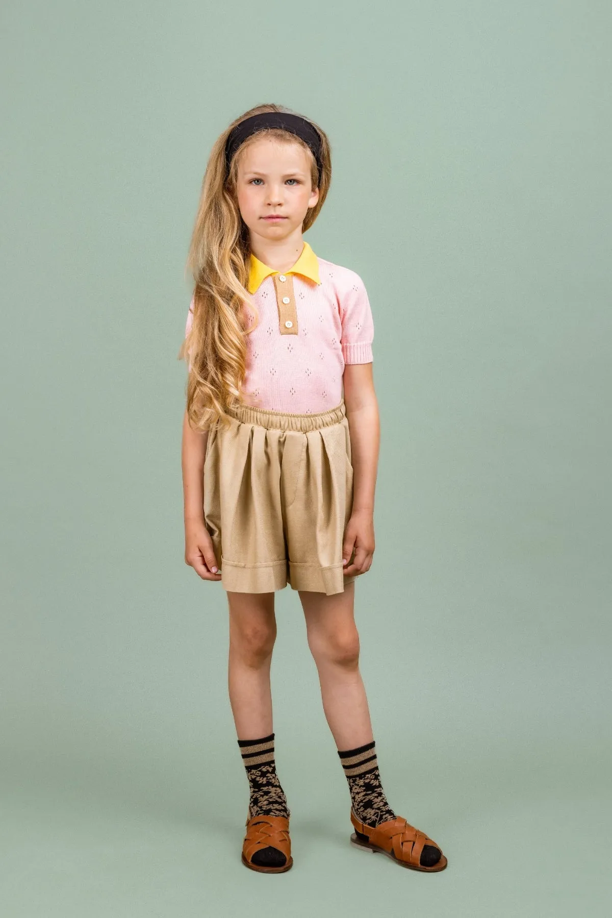 Seamless Knit Polo Shirt Lemonade, Pink