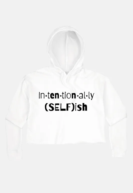SELFish cropped hoodie