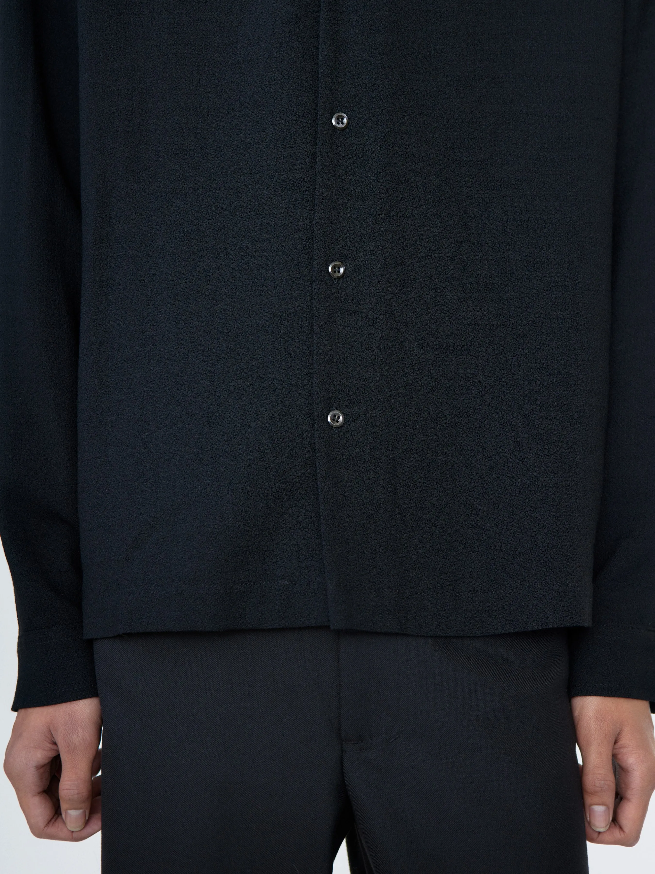 Sense Shirt | Black Crepe