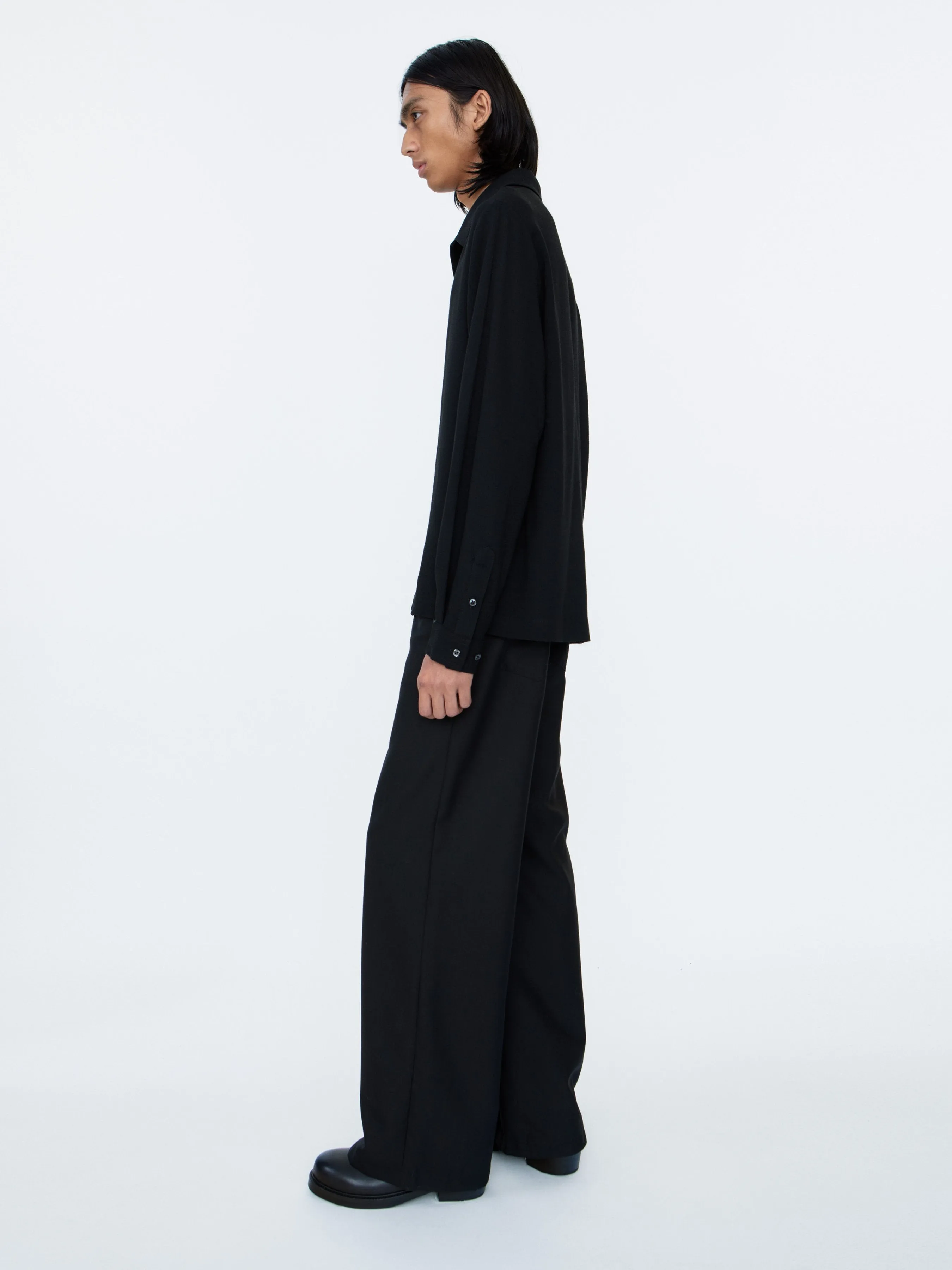 Sense Shirt | Black Crepe