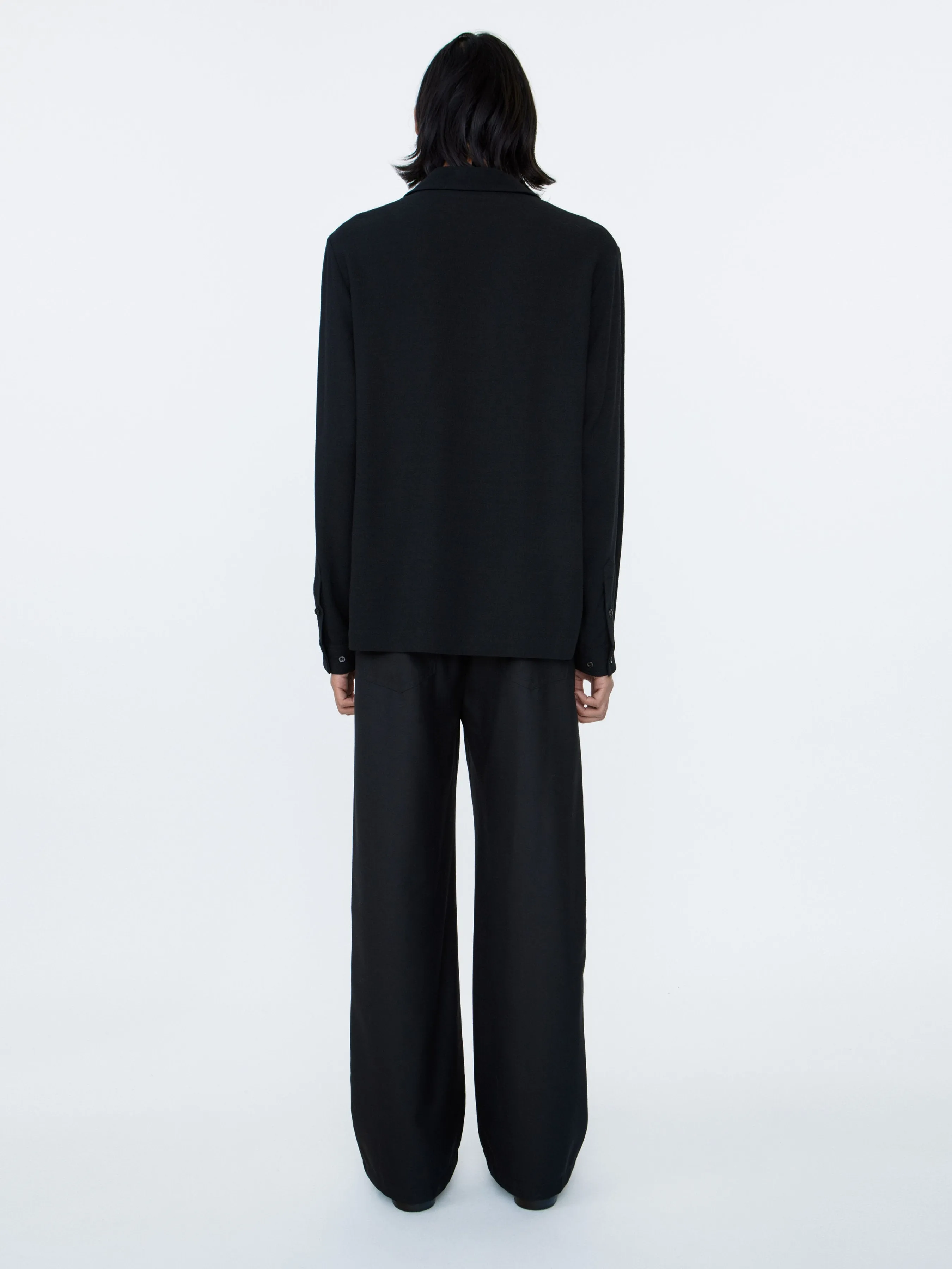 Sense Shirt | Black Crepe