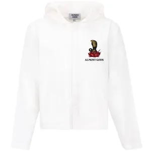 SERPENTINE COTTON HOODIE (WHITE)