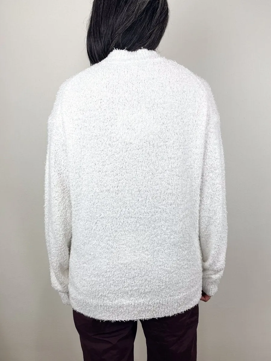 Serviette Crewneck Easy Pullover in Optic White