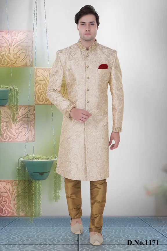 Sherwani (Custom Tailored) - (D.No.-1171)