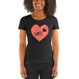 Shop Life™ I LOVE SHOPPING Short Sleeve Tee in Living Coral!