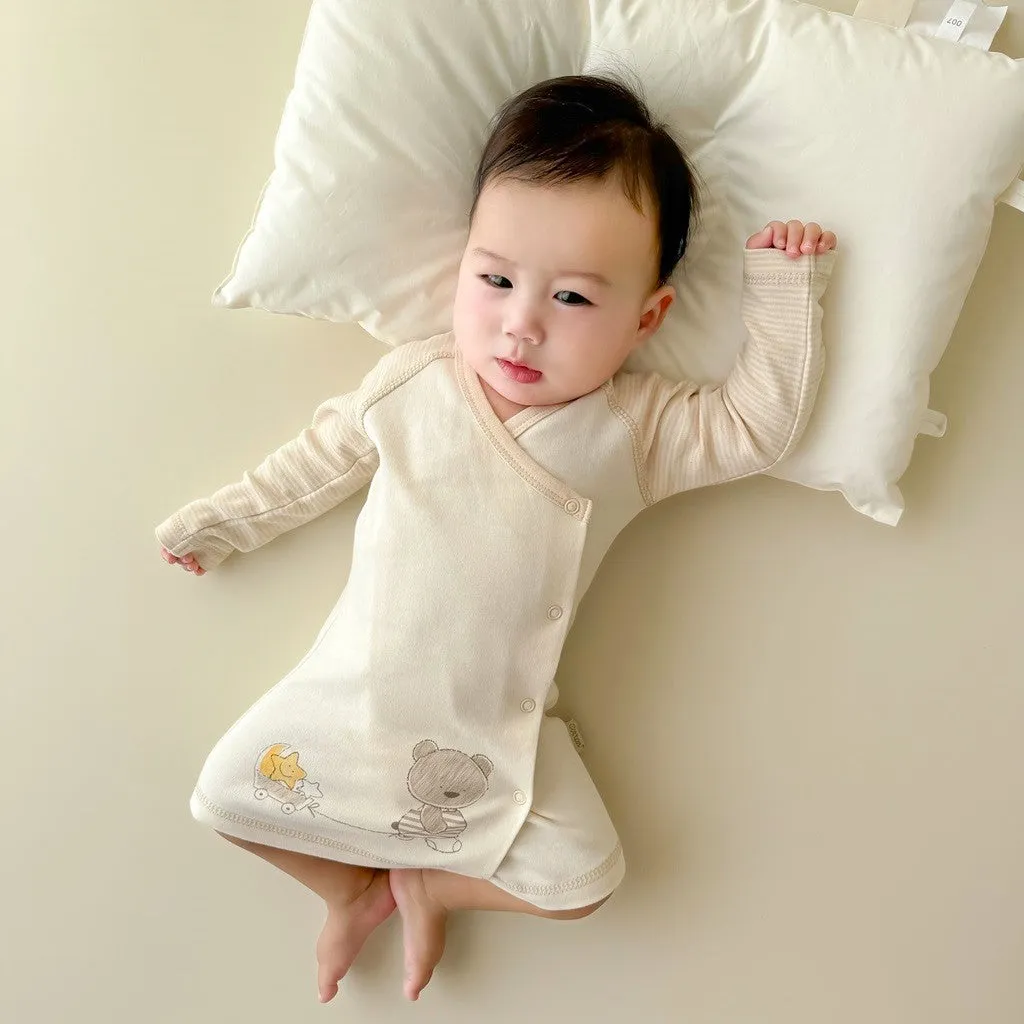 Side Snap Infant Shirts: Organic Cotton Kimono Top