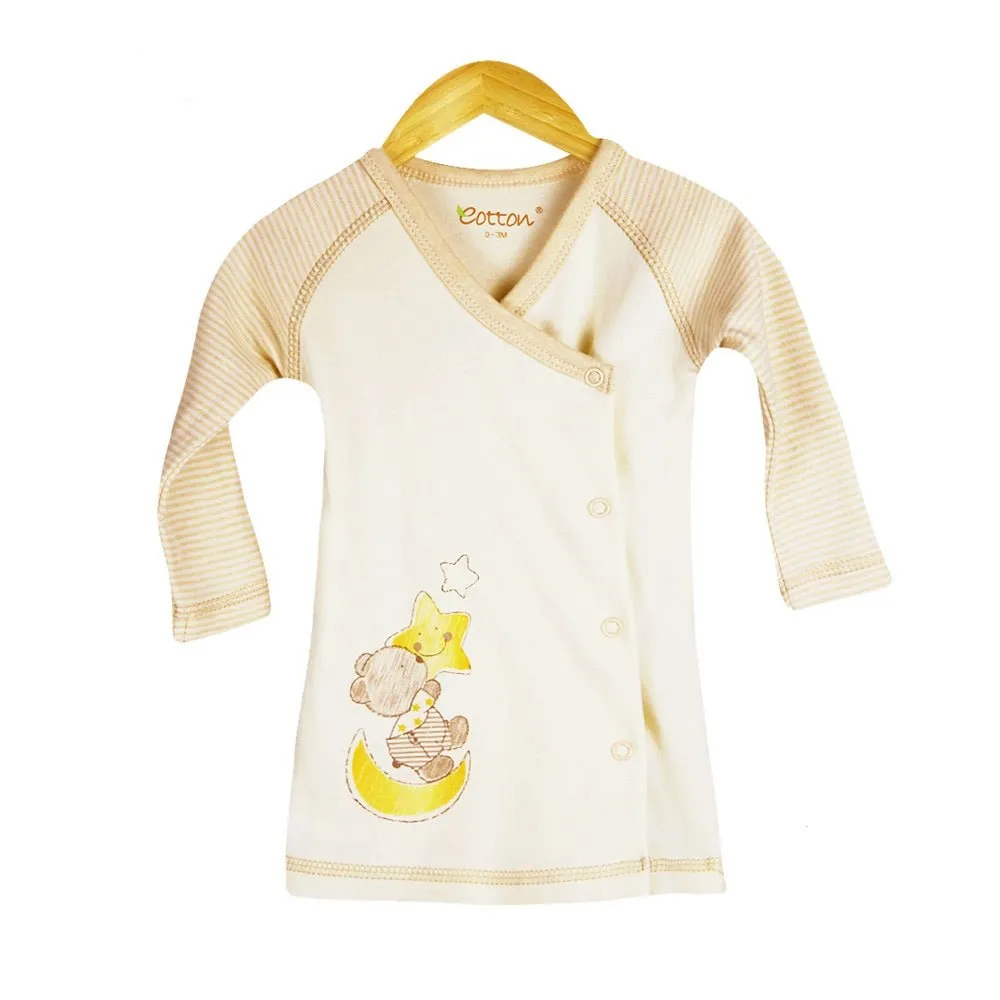 Side Snap Infant Shirts: Organic Cotton Kimono Top
