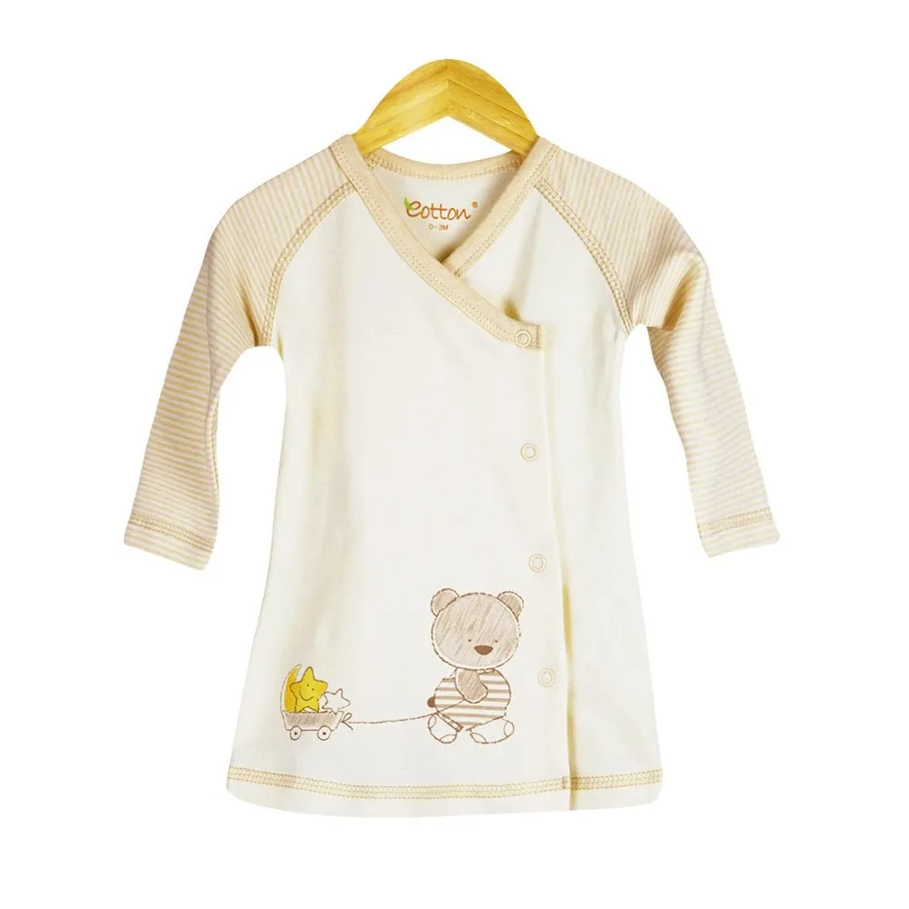 Side Snap Infant Shirts: Organic Cotton Kimono Top