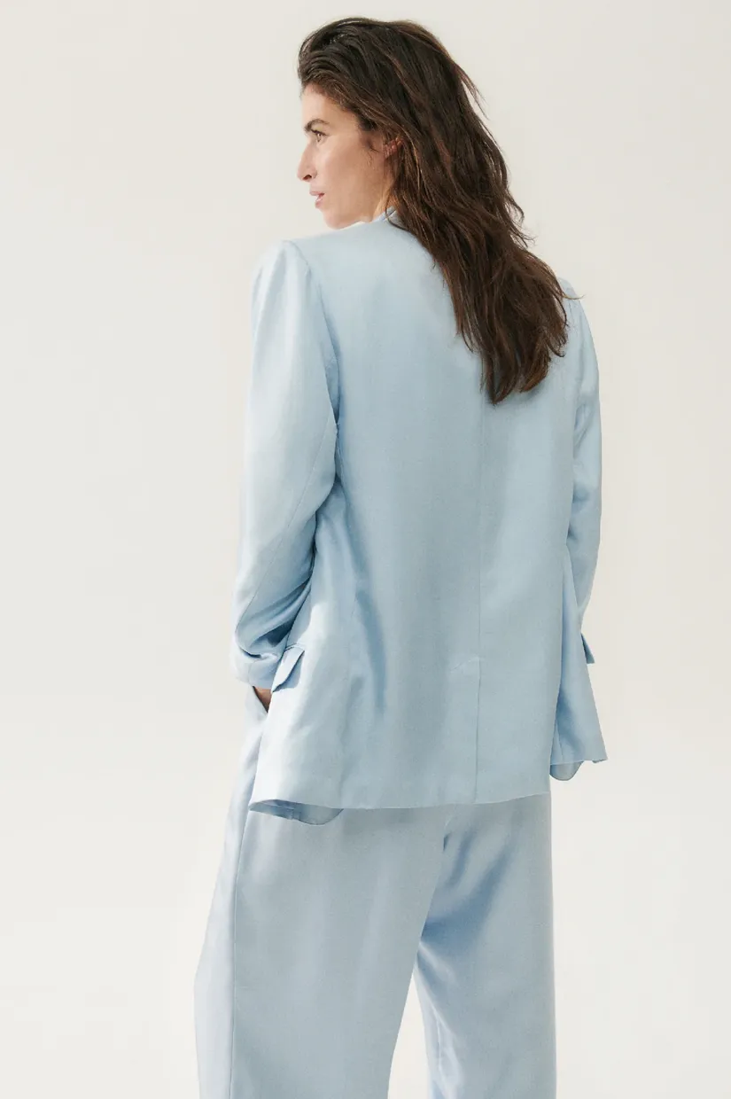 Silk Laundry Twill Miami Blazer - Sky