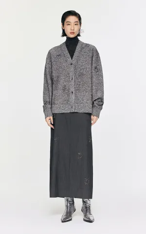 Skirt / JNBY Butterfly Pattern Straight Long Skirt