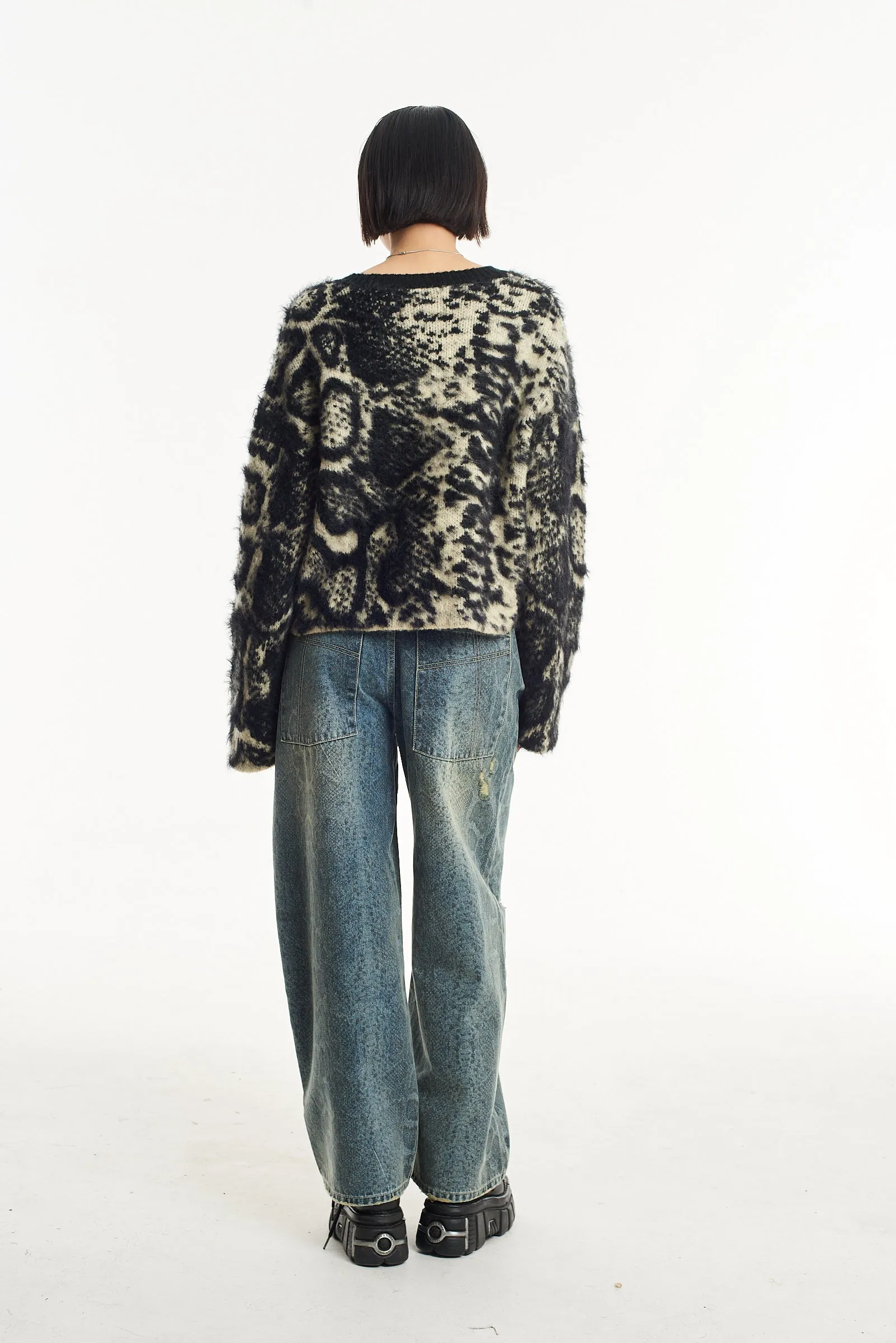 Slither Snake V-Neck Knit