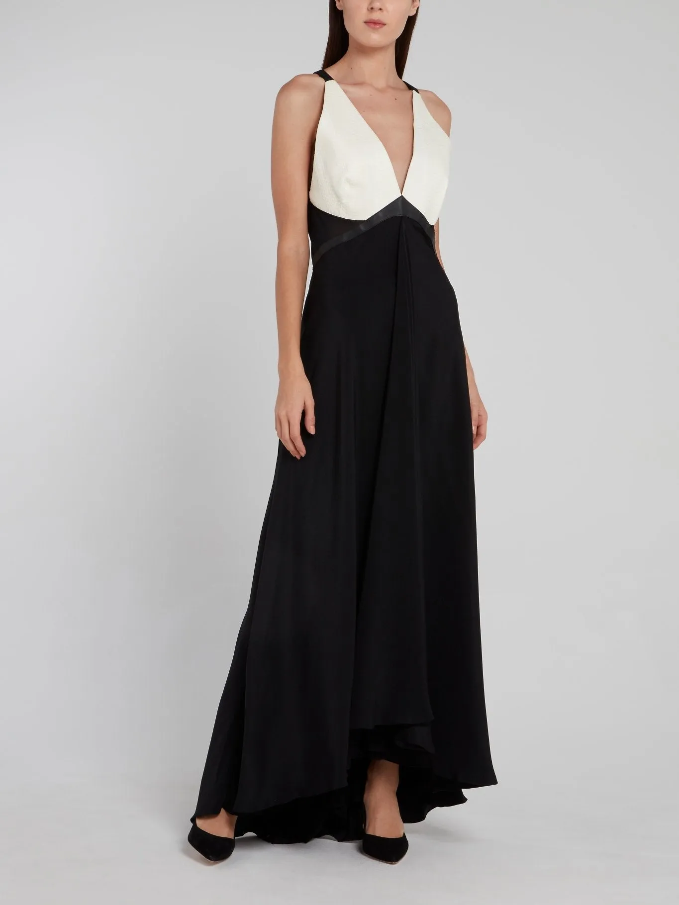 Snake Effect Draped Maxi Dress