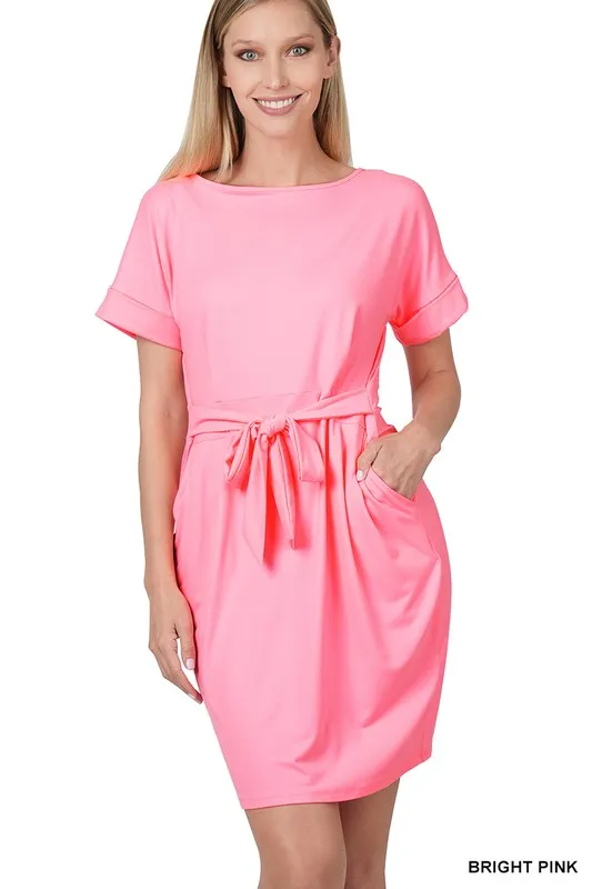 Soft Belted Dress