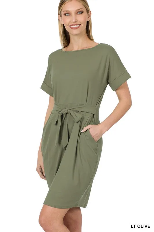 Soft Belted Dress