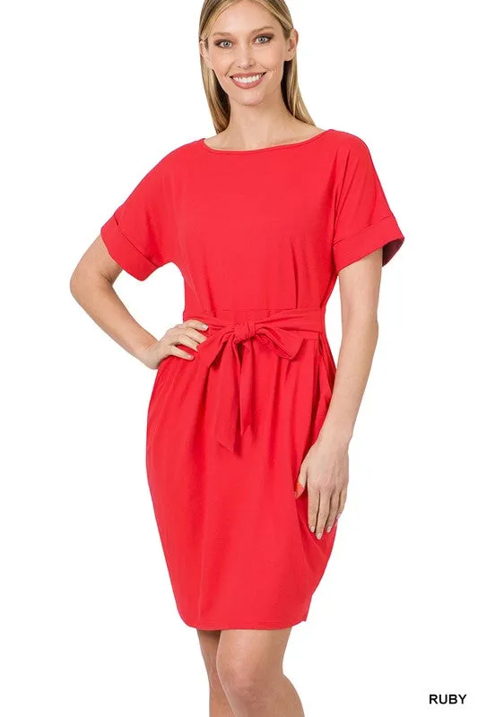 Soft Belted Dress