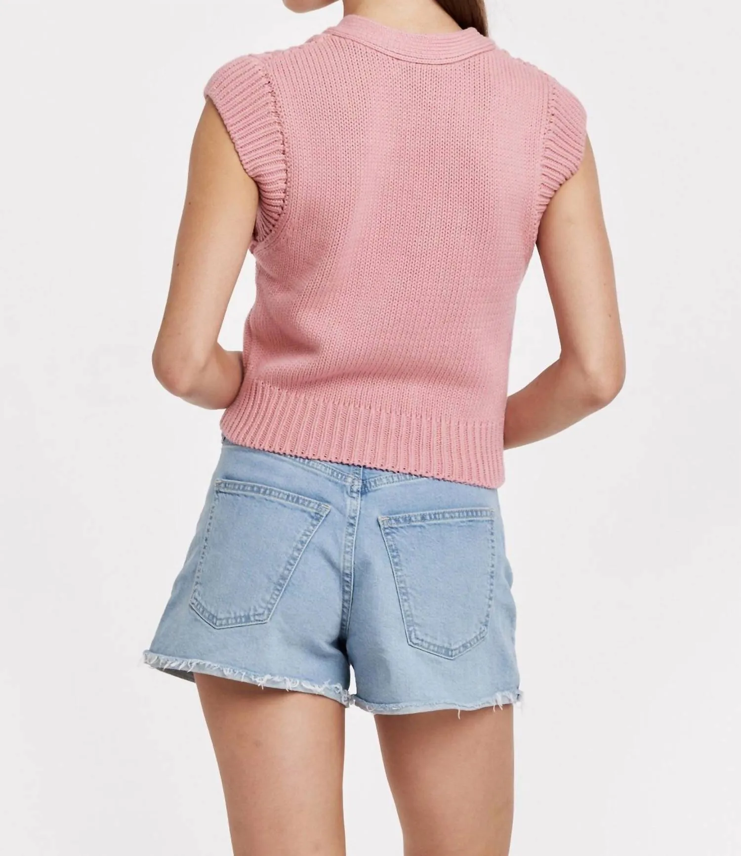 Soft Cherry Emberly Vest In Red