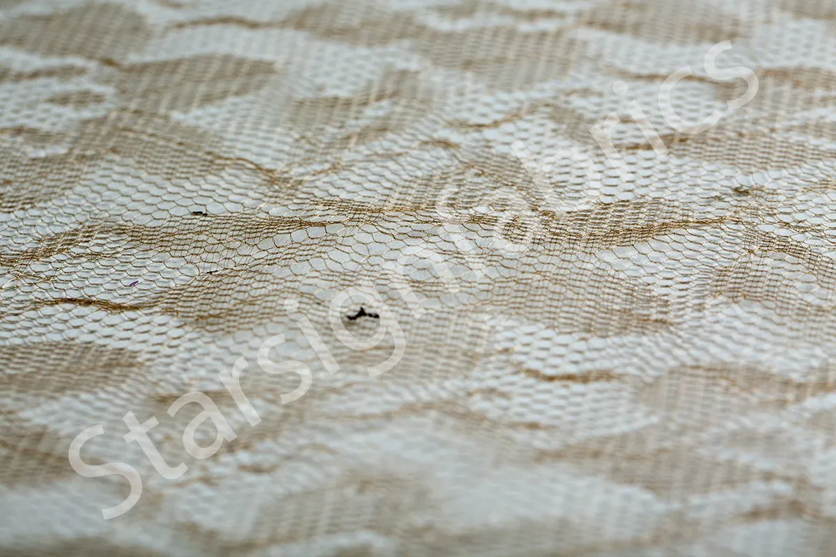 Soft Floral Design Mesh Lace Tulle Fabric