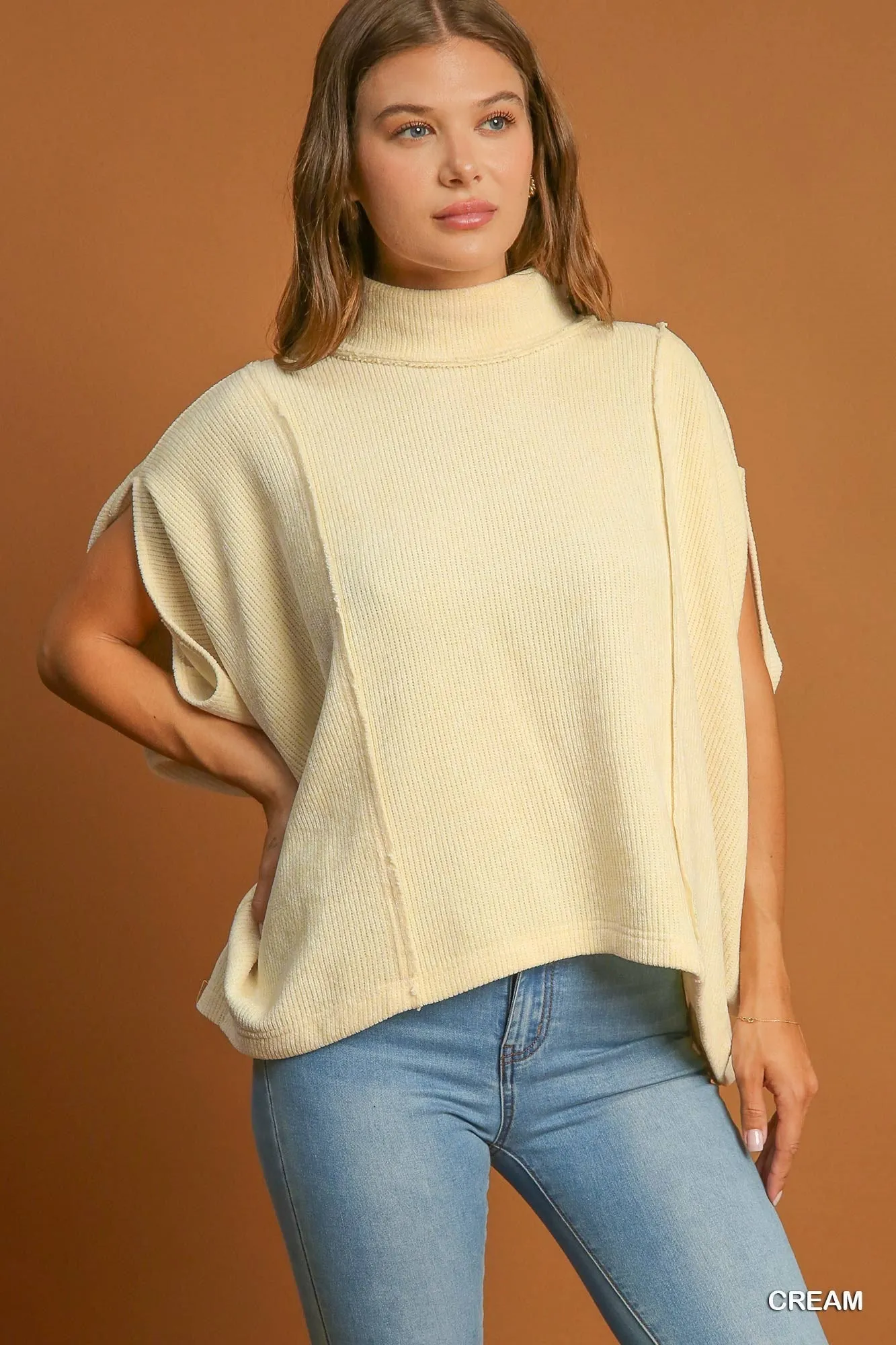 Soft Knit Pullover Poncho Set
