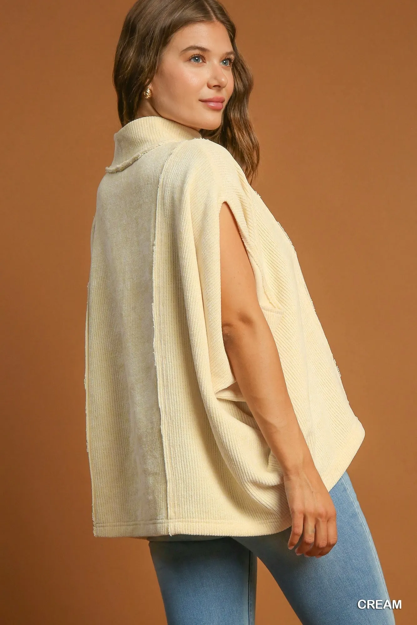 Soft Knit Pullover Poncho Set