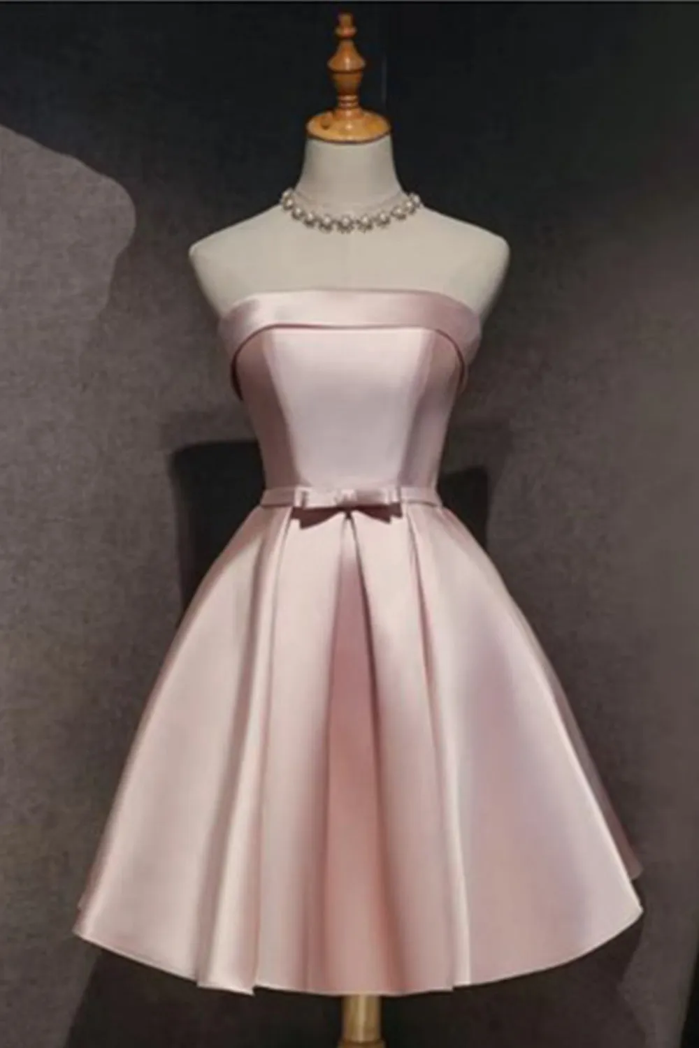 Soft Sweetheart Sleeveless A-line Satin Homecoming Dresses Online, HD1106