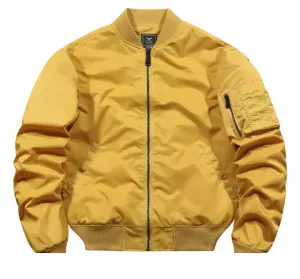 Solid Men's Autumn and Winter Bomber Jacket