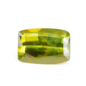 Sphene 8.5 carat Green Faceted Cushion Gemstone